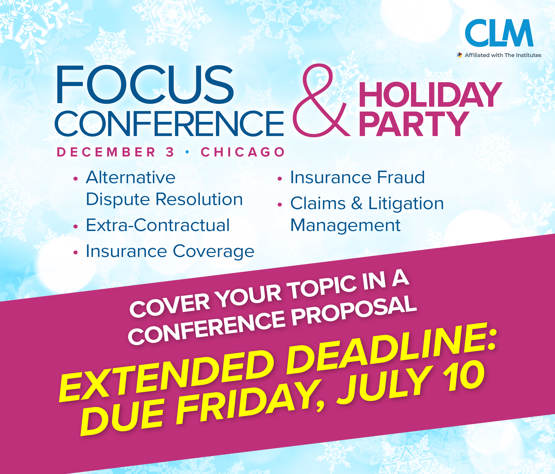 Extended Deadline for proposals to lead roundtable sessions at our Focus Conference in December 2026